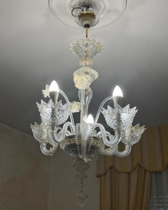 Lampadario in vetro