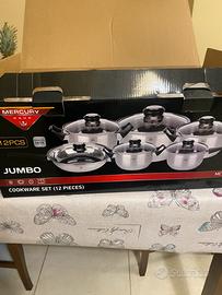 Batteria pentole 12 pezzi MH inox nuovo con le ska