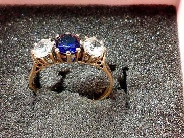 Anello bello per ragazza marcato 375 9ct oro W&G