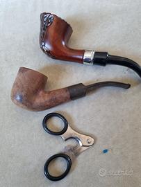 N. 2 PIPE E UN TAGLIA SIGARI 
