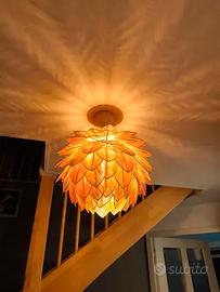 Paralume pigna giallo e arancione / loto di design