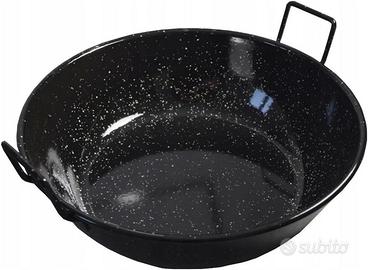 Tegame per frittura fondo in ferro smaltato 40 cm