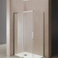 Set doccia box Gaia 120x70 vetro 6mm prof bianco