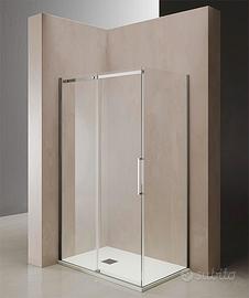 Set doccia box Gaia 120x70 vetro 6mm prof bianco