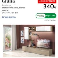 Giulia soggiorno pare tv mondo convenienza