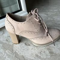 Scarpe Queen Helena rosa chiuse tacco alto 36