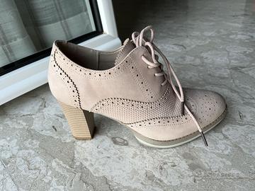 Scarpe Queen Helena rosa chiuse tacco alto 36