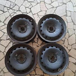 4 - CERCHI IN LAMIERA FIAT GP 6X15 4X100 ET43 CB 5