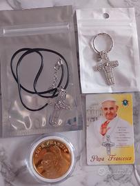 Moneta,collana,o portachiavi a tema Papa Francesco