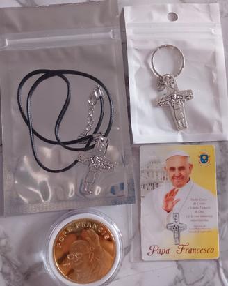 Moneta,collana,o portachiavi a tema Papa Francesco