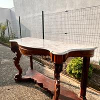 Consolle antica con piano in marmo