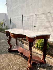 Consolle antica con piano in marmo