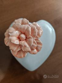 Vasetto in porcellana -"Cuore e Fiore"