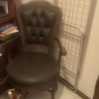 poltrona in noce, anni '50, con dispositivo intern