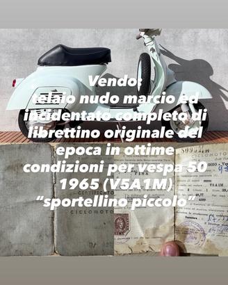VESPA BAULETTO PICCOLO TELAIO  NUDO CON DOCUMENTI