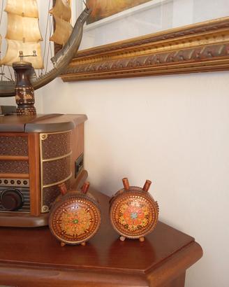 Coppia d boraccie/fiaschette decorativa vintage.