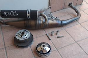 Marmitta polini scooter team 4 piaggio + variatore