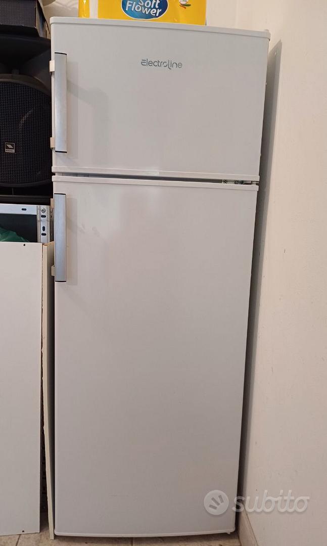 Frigorifero compatto 90 L con luce LED e refrigerazione rapida, Freezer silenzioso separato con 2 ante Bianco