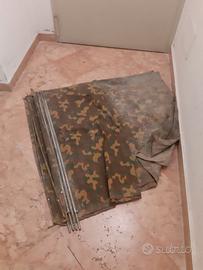 telone mimetico con supporti telescopici.