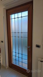 Portoncino entrata legno alluminio con vetro