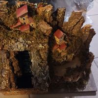 paesaggio con cascata per presepe