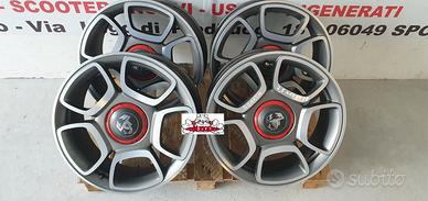 4x cerchi in lega abarth fiat 500 punto 17