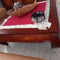 tavolino in legno massello appena ristrutturato 