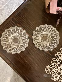 Set di 2 posaceneri in vetro