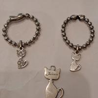 Jack & co 2 anelli e un ciondolo argento  gatto 
