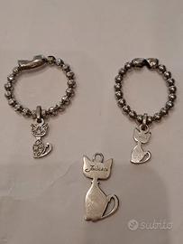 Jack & co 2 anelli e un ciondolo argento  gatto 