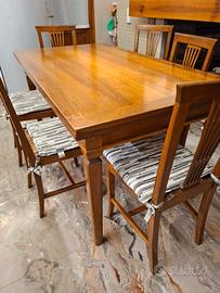 Tavolo in noce nazionale+ 6 sedie