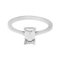 Anello solitario con diamante emerald 1,04ct