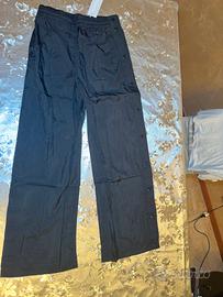 VICTORIA BECKHAM PANTALONI WIDE LEG IN NYLON