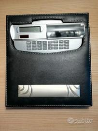 Set sottomano da scrivania in lamina d'argento