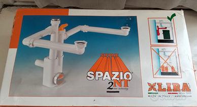 sifone salva spazio Lira per lavello a due vasche 