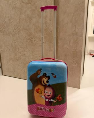 Trolley cabina per bambina Masha e Orso