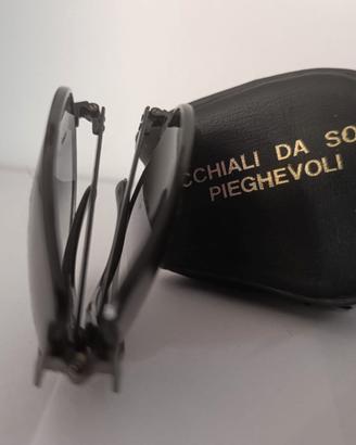 Occhiali da Sole Pieghevoli Vintage - Neri Lente S