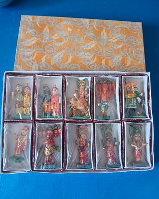 Set 10 statuette divinità indiane originali