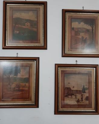 Set 4 quadri 4 stagioni