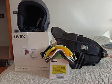CASCO, OCCHIALI E PARASCHIENA SCI 