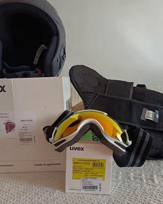 CASCO, OCCHIALI E PARASCHIENA SCI 