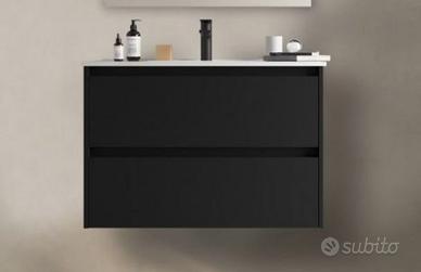 Mobile da bagno sospeso nero NUOVO