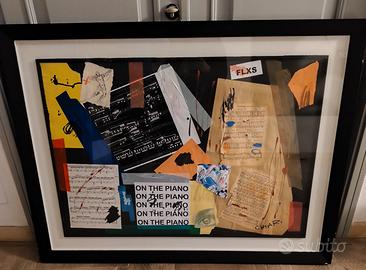 Collage su cartoncino Giuseppe Chiari