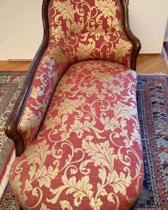 Dormeuse/Chaise longue antica in noce