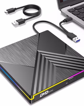 Masterizzatore DVD CD Esterno, USB 3.0 Type C Lett