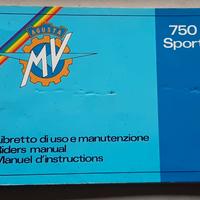 MV Agusta 750 350 175 150 125 manuale uso