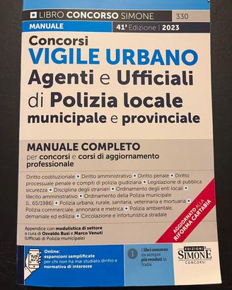 Libro concorsi Vigile - Polizia Locale Ed. Simone