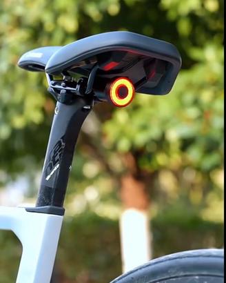 Luce posteriore bici 80 lumen sensore di frenata