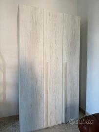 Armadio 3 ante battenti grigio