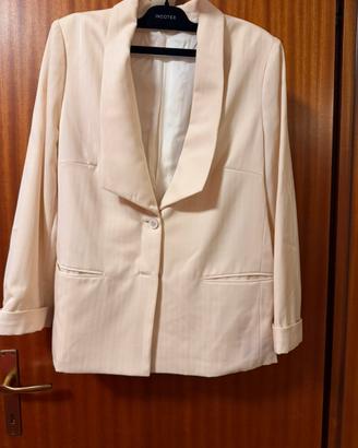 Blazer donna elegante color panna/avorio